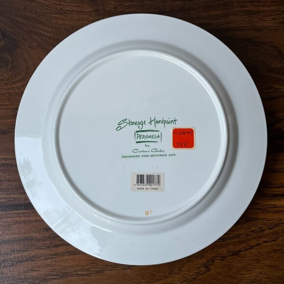 Stoneage Handpaint Peramela Carleen Gaby 3 Dinner Plates Stoneware Fruit Motif - Picture 6 of 8